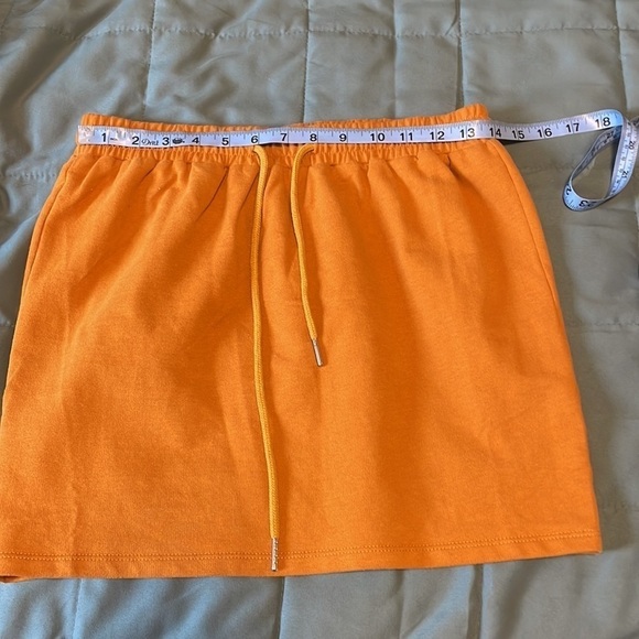 NWT Minimalist Terry Skirt Boutique Mini XS Venus French Camel Yellow Casual - Picture 9 of 12